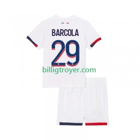 Billige Fotballdrakter Paris Saint-Germain Bradley Barcola 29 Barn Bortedraktsett 2025/26 Kortermet